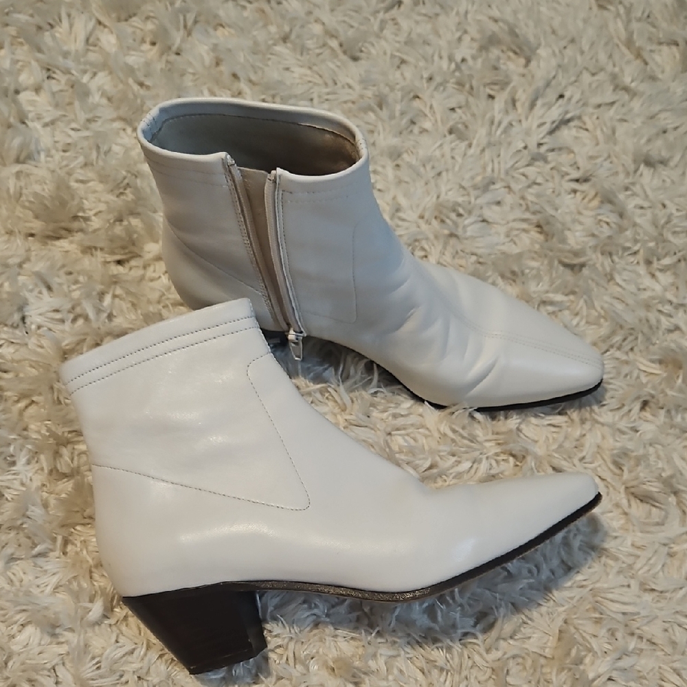 Maje White Ankle Boots